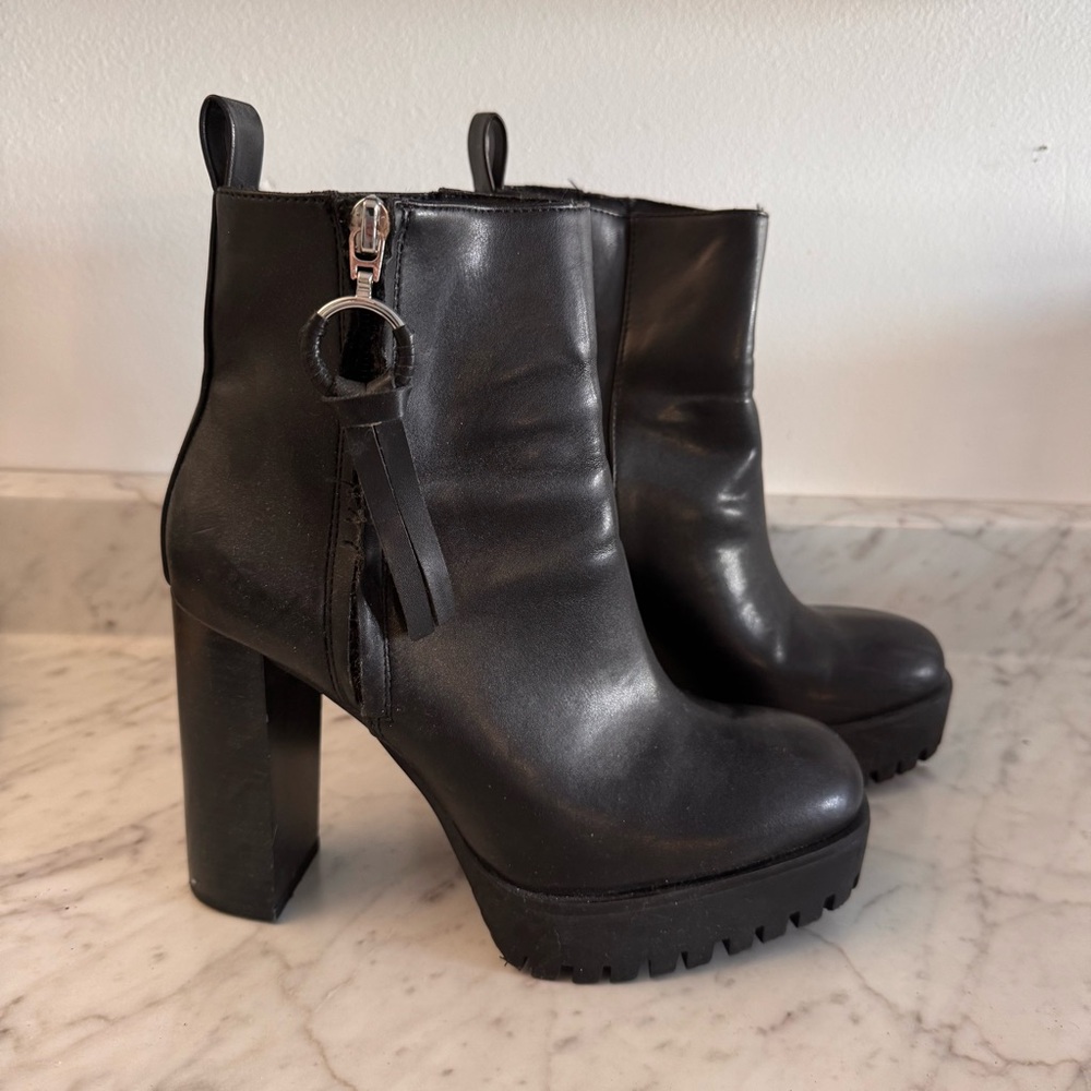 Zara leather boots